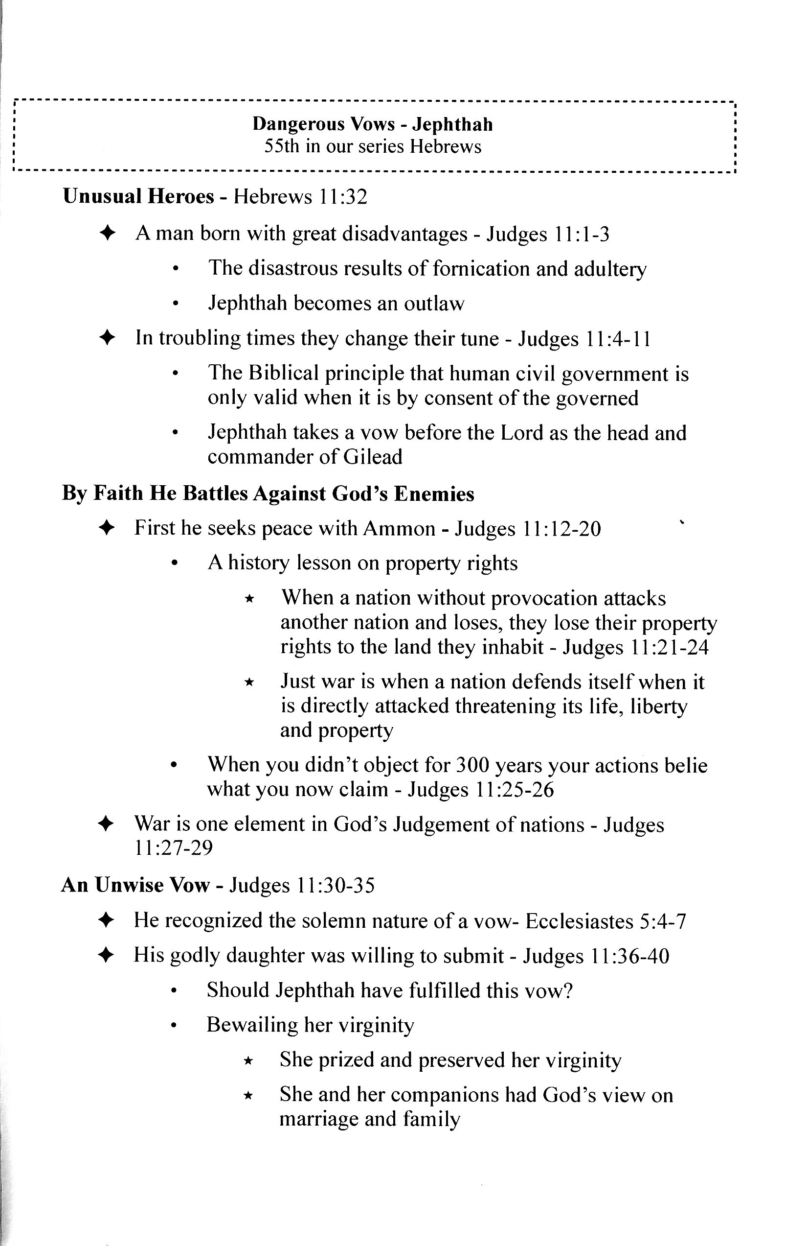 CEFC Hebrews Sermon Series